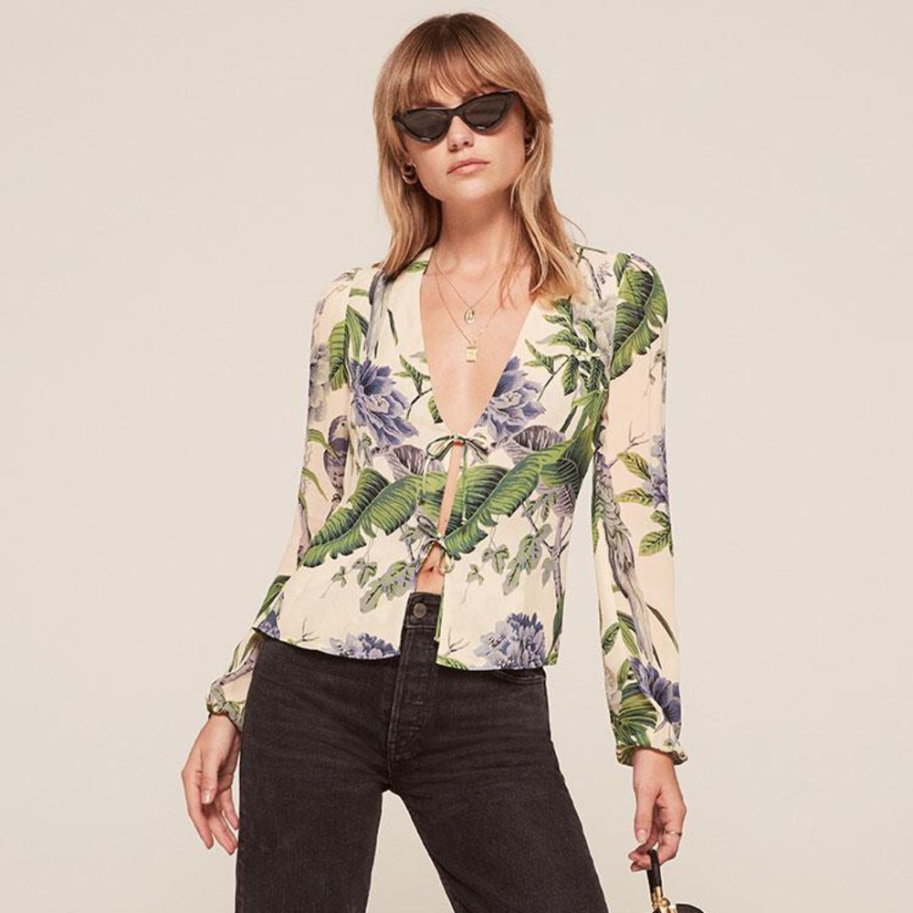 Reformation Shoreditch Top Floral Print